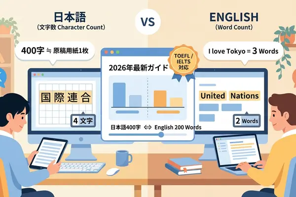 英語の文字数・単語数カウント方法