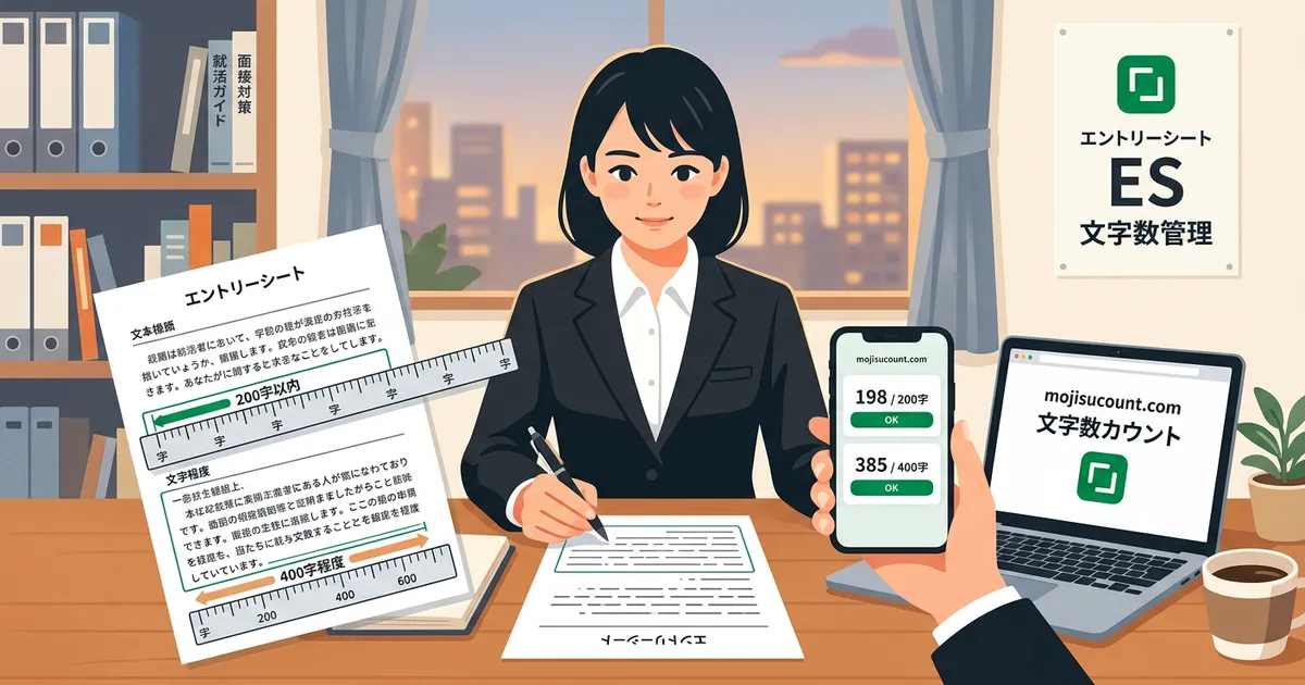 エントリーシートの文字数の数え方