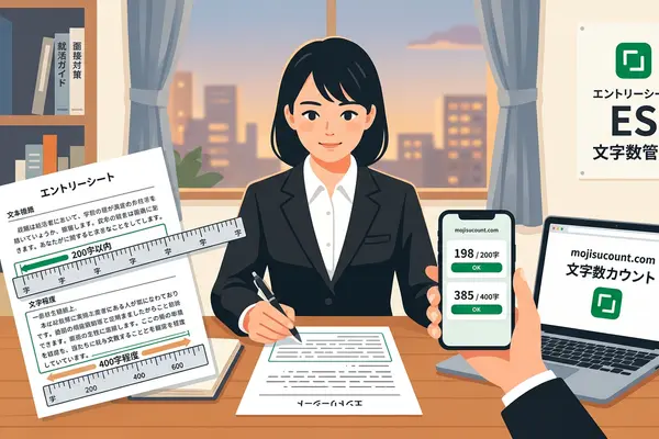 エントリーシートの文字数の数え方