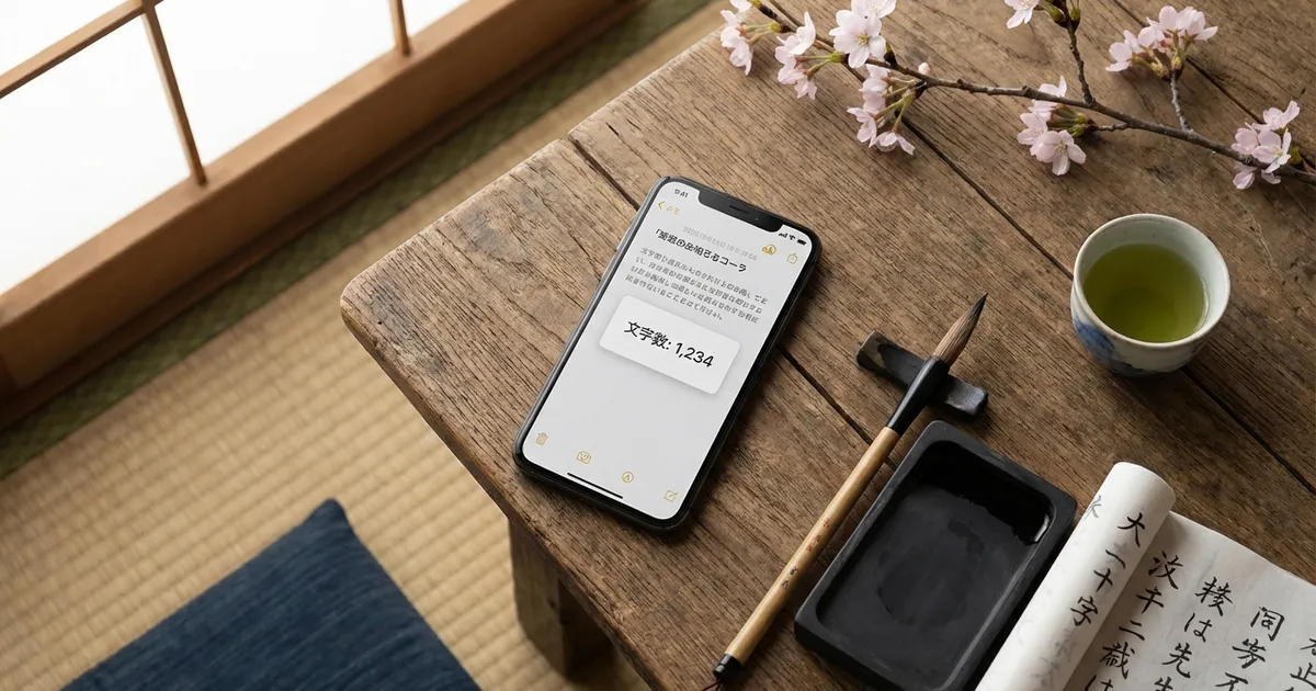 iPhoneで文字数をカウントする方法