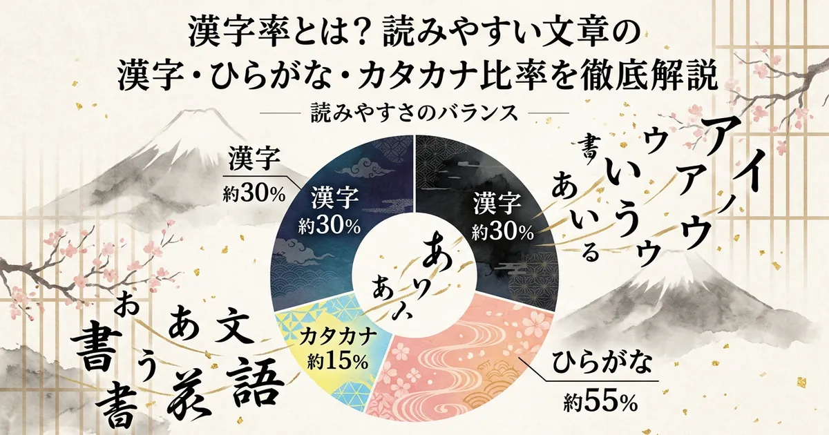漢字率・ひらがな率・カタカナ率の解説