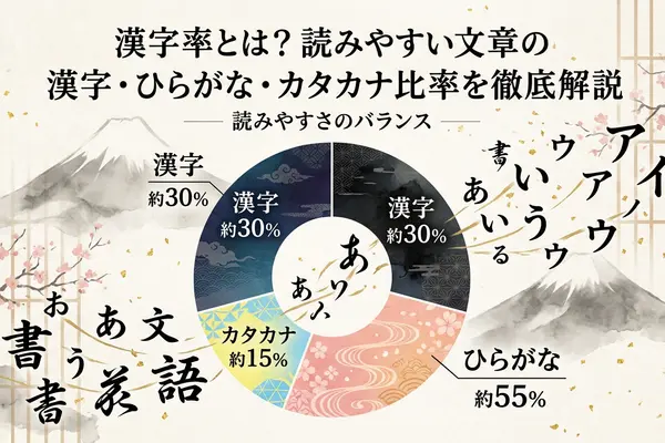 漢字率・ひらがな率・カタカナ率の解説