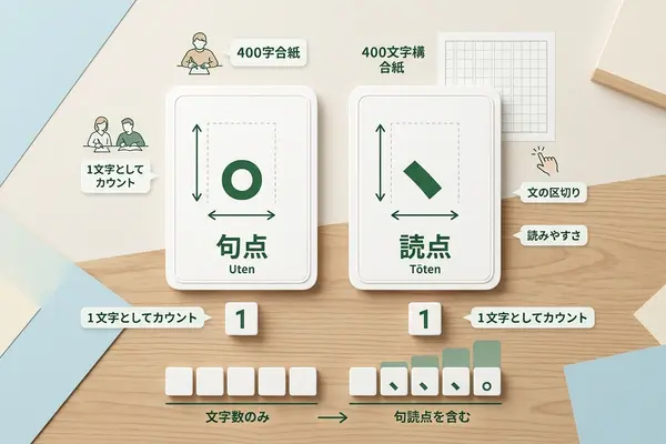 句読点の使い方と文字数カウント
