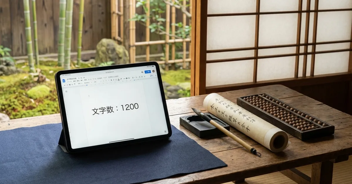 メモアプリで文字数をカウントする方法
